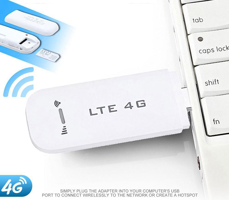 Getspeed F26 4G LTE Dongle USB Network Adapter Portable Pocket Travel WiFi Hotspot, USB Modem for Sharing(with WiFi Function)