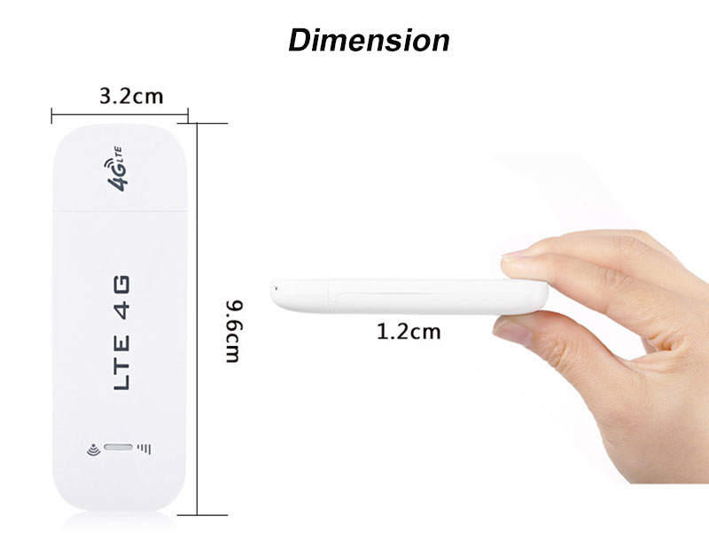 Getspeed F26 4G LTE Dongle USB Network Adapter Portable Pocket Travel WiFi Hotspot, USB Modem for Sharing(with WiFi Function)