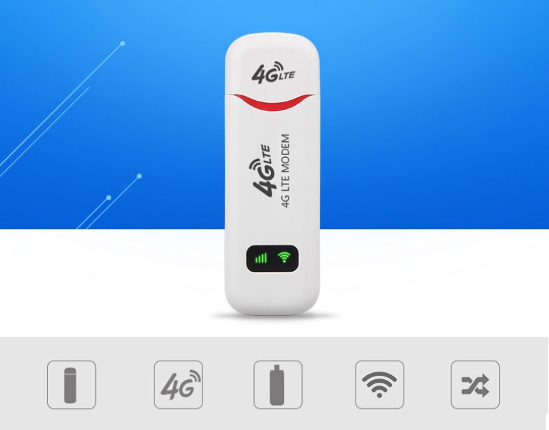 Getspeed F26R WiFi Modem Dongle, 4G LTE WiFi Modem, WiFi Modem Dongle with SIM Card Slot, TDD FDD GSM Car WiFi Mini Wireless Router with LED Status Indicator, Up to 10 Associated Users 4G LTE WiFi Modem