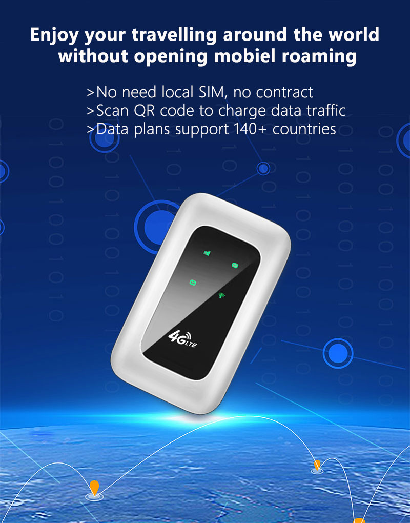 Getspeed V27s 4G LTE Mobile Hotspot, Portable High Speed WiFi Router,SIM Free No Contract, Mini Worldwide Wireless Router For Travel In 100  Countries, Multiple Data Packages For Option