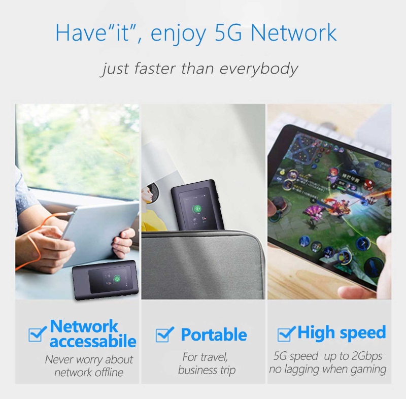 Getspeed M5 WiFi6 New 5G NR SA NSA True 5G WiFi Router 5G   Mobile Hotspot Device for Wireless Internet, with Nano SIM Card Slot, Fast Online for Home Travelling Office