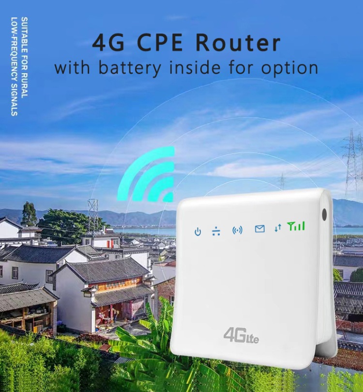 Getspeed P40 4G Router with sim Card Slot, 4g CPE Router Unlocked Equipped with 5000mAh battery inside Support 4G to WiFi/4G to Wired Port Forwarding High gain 4pcs internal Antennas for Long Range 4G Signal