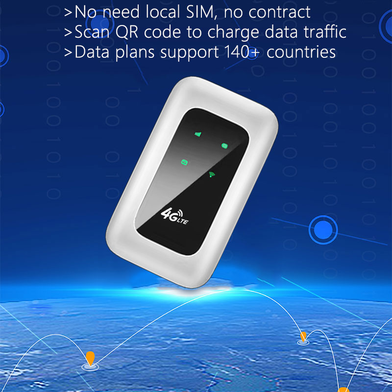 Unlocked 4G Mifis Supports VSIM Mini Worldwide Wireless Router SIM Free No Contract-V27S